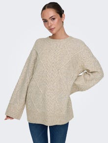 ONLY JDYSILJA Gebreide pullover -Oatmeal - 15330701