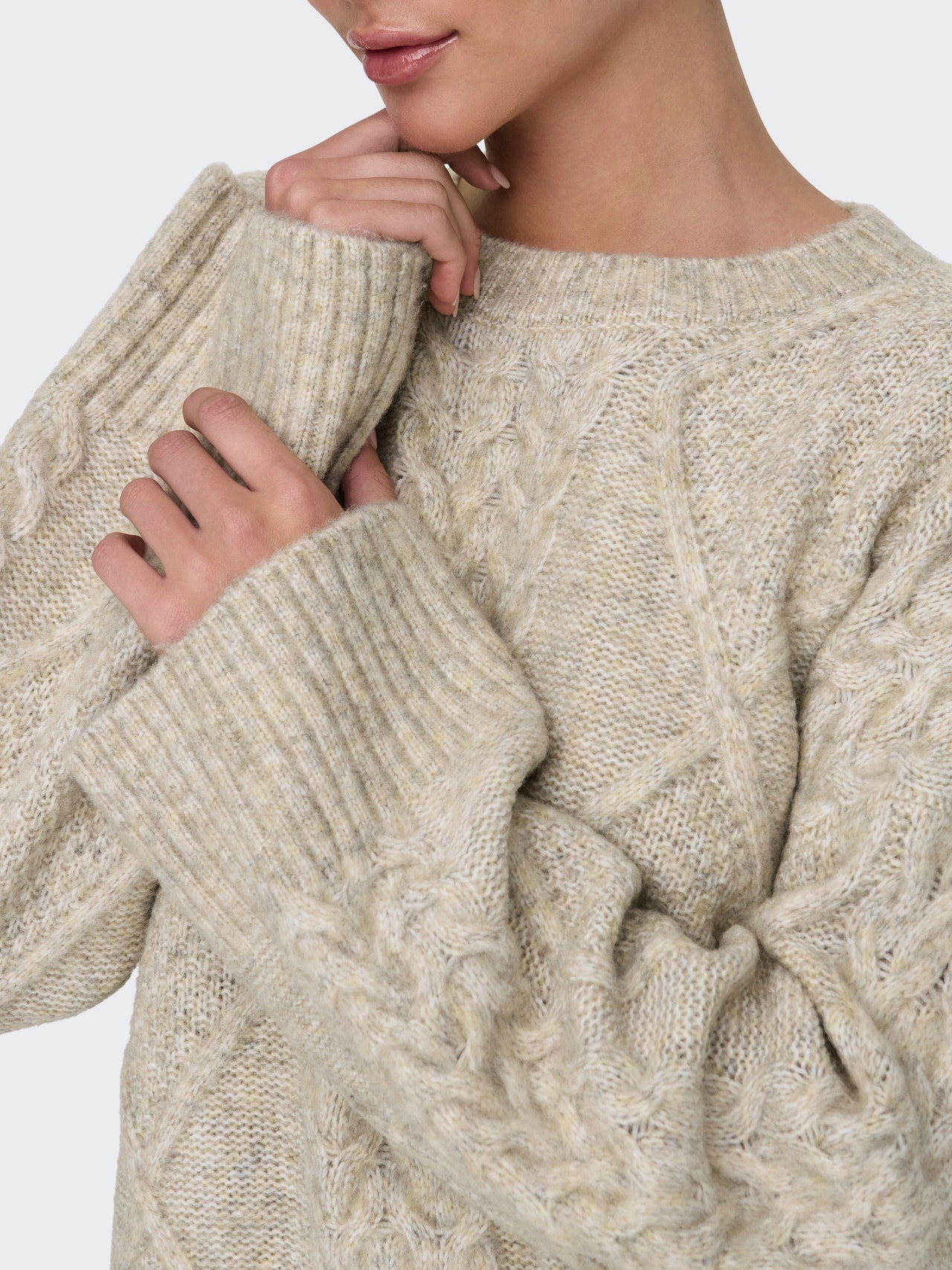 ONLY JDYSILJA Gebreide pullover -Oatmeal - 15330701