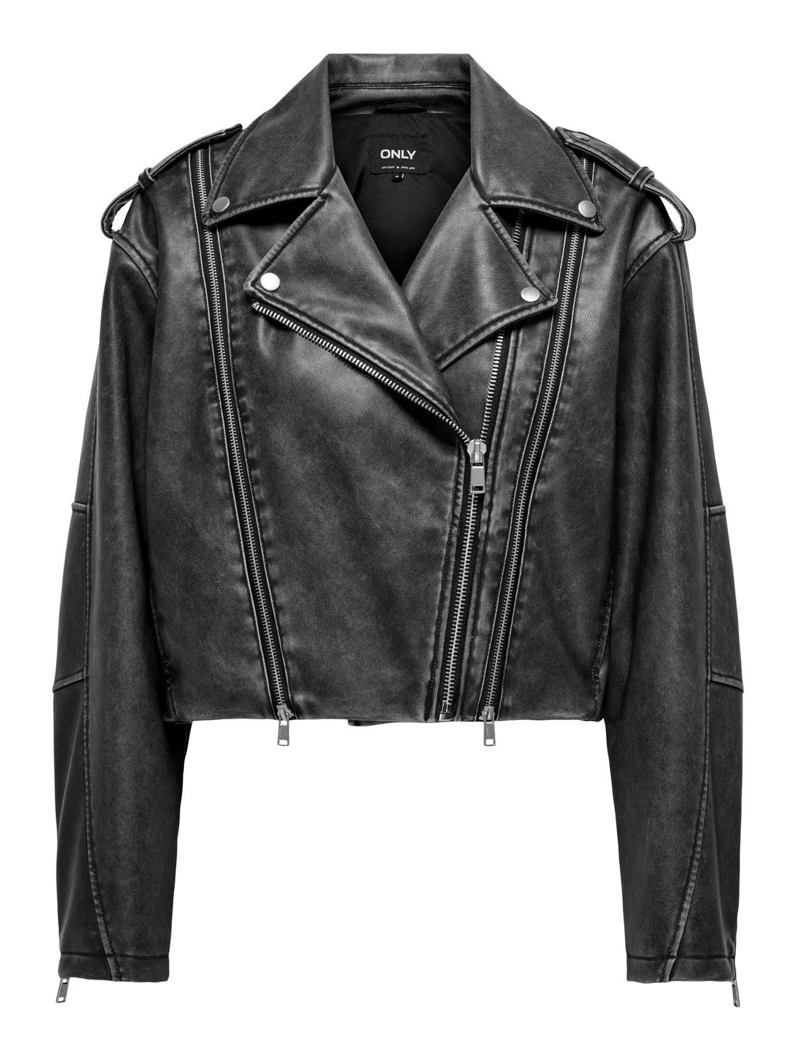 ONLY Short biker jacket -Phantom - 15330721