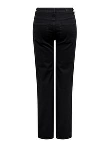 ONLY Sirge lõige Keskmine vöökoht Teksad -Black Denim - 15330777