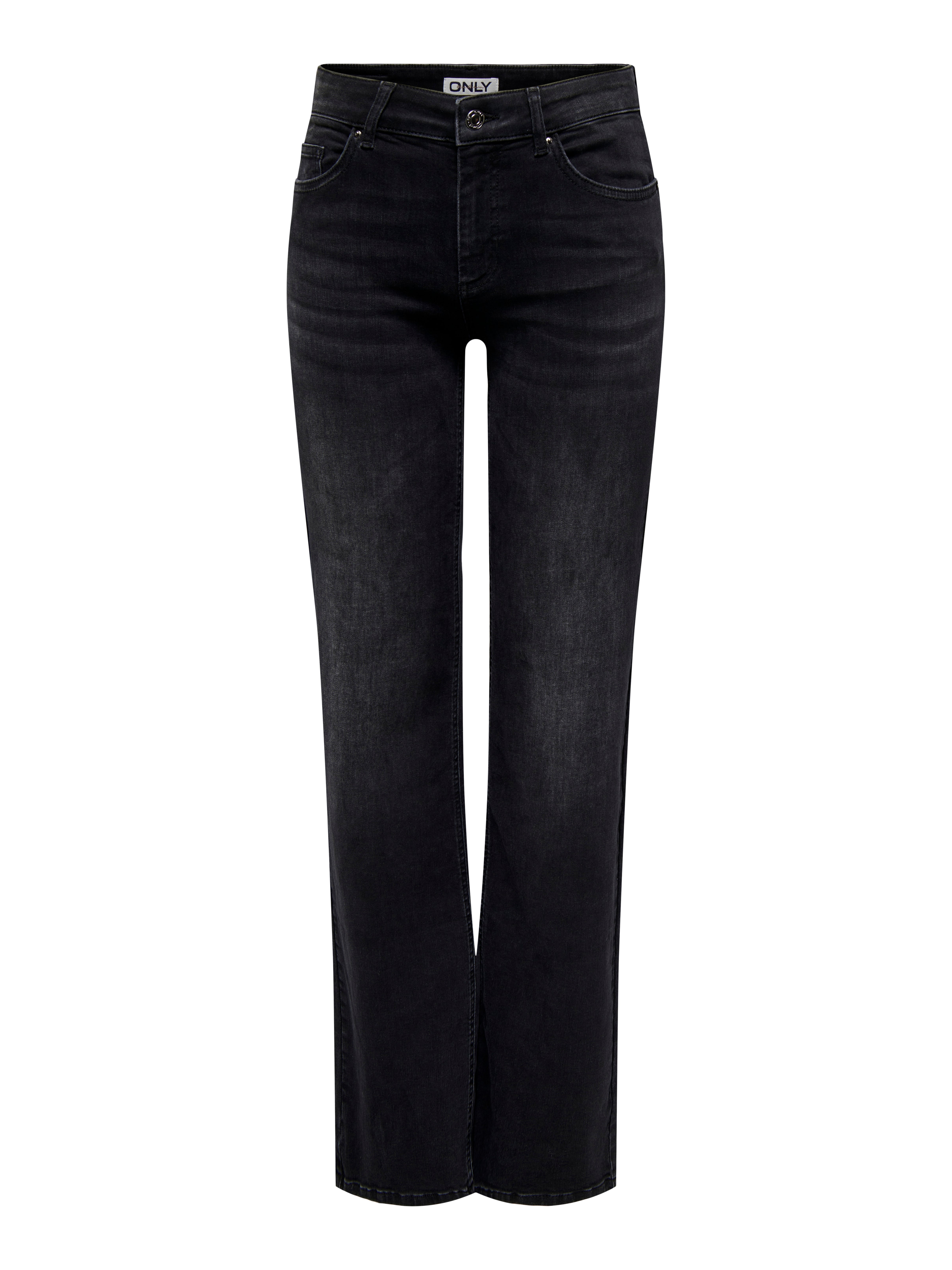 ONLBLUSH Mittlere Taille Gerade geschnitten Jeans | Schwarz | ONLY®
