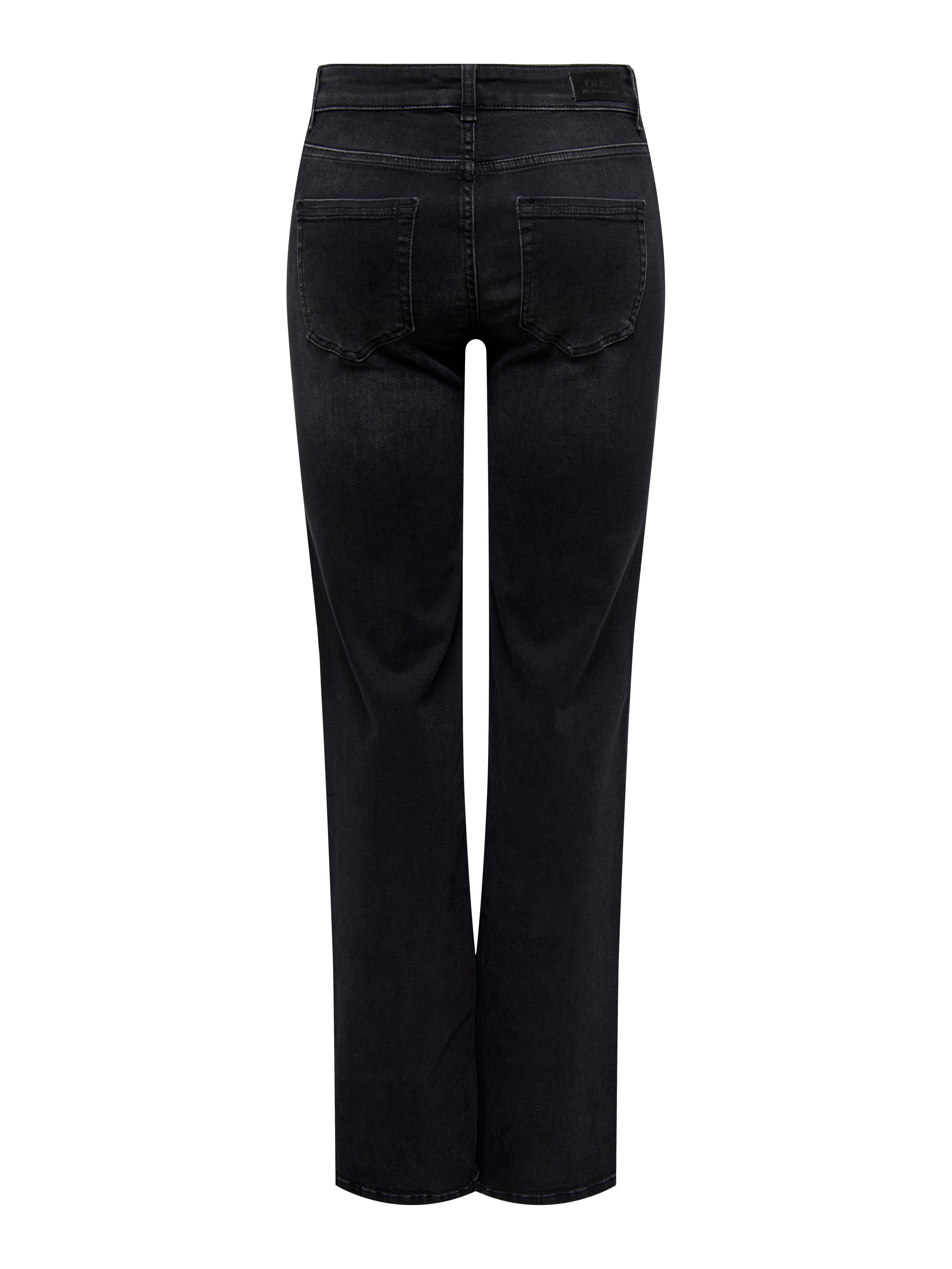 ONLBLUSH Mittlere Taille Gerade geschnitten Jeans | Schwarz | ONLY®
