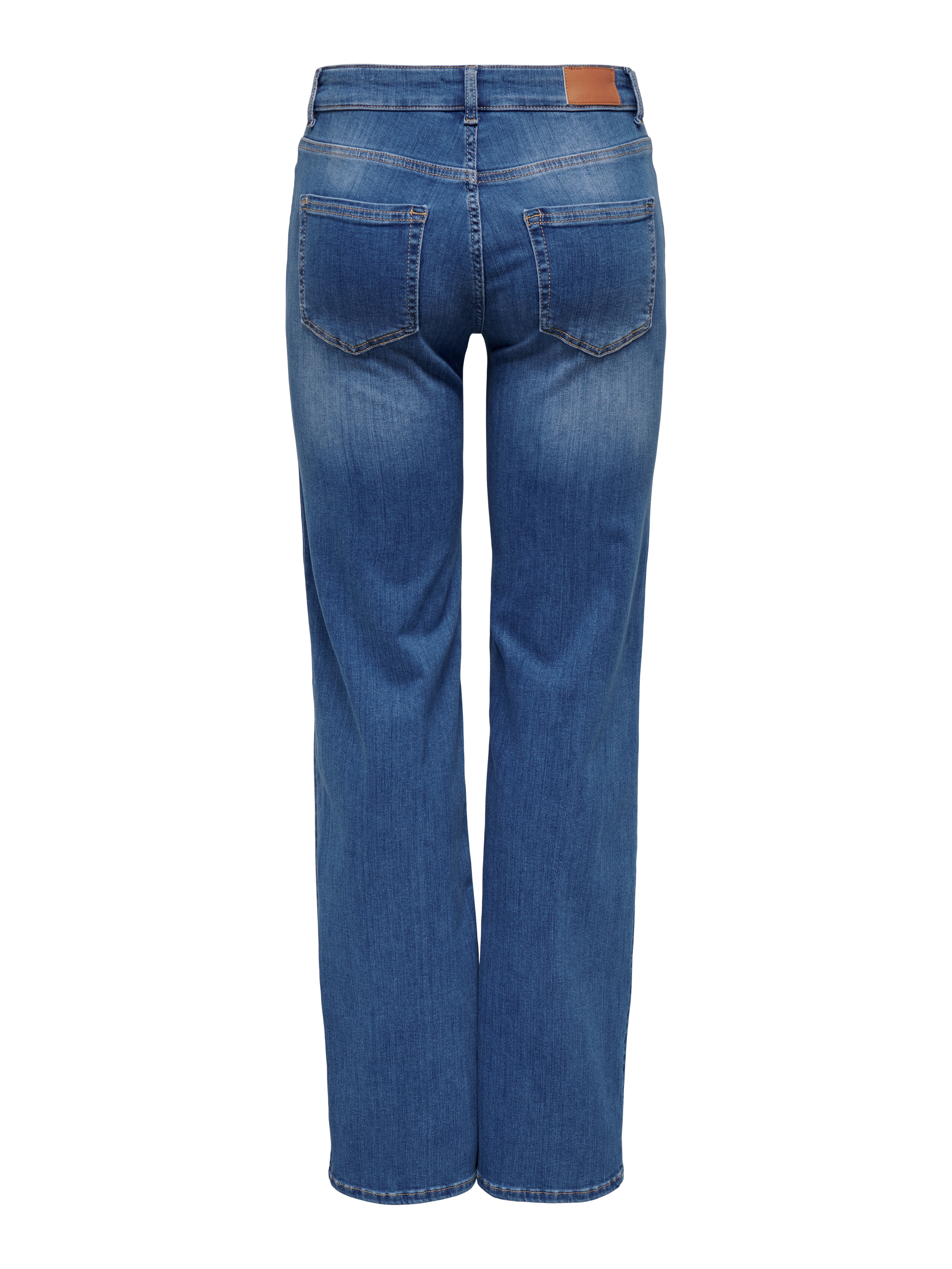 ONLBLUSH Mittlere Taille Gerade geschnitten Jeans | Mittelblau | ONLY®