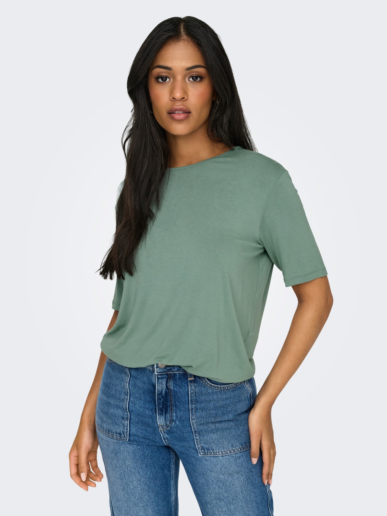 ONLY O-hals top -Chinois Green - 15330819
