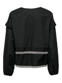 ONLY Regular Fit Shirt collar Curve Balloon sleeves Shirt -Black - 15330905