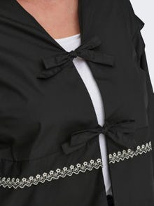 ONLY Curvy skjorte med flæser -Black - 15330905