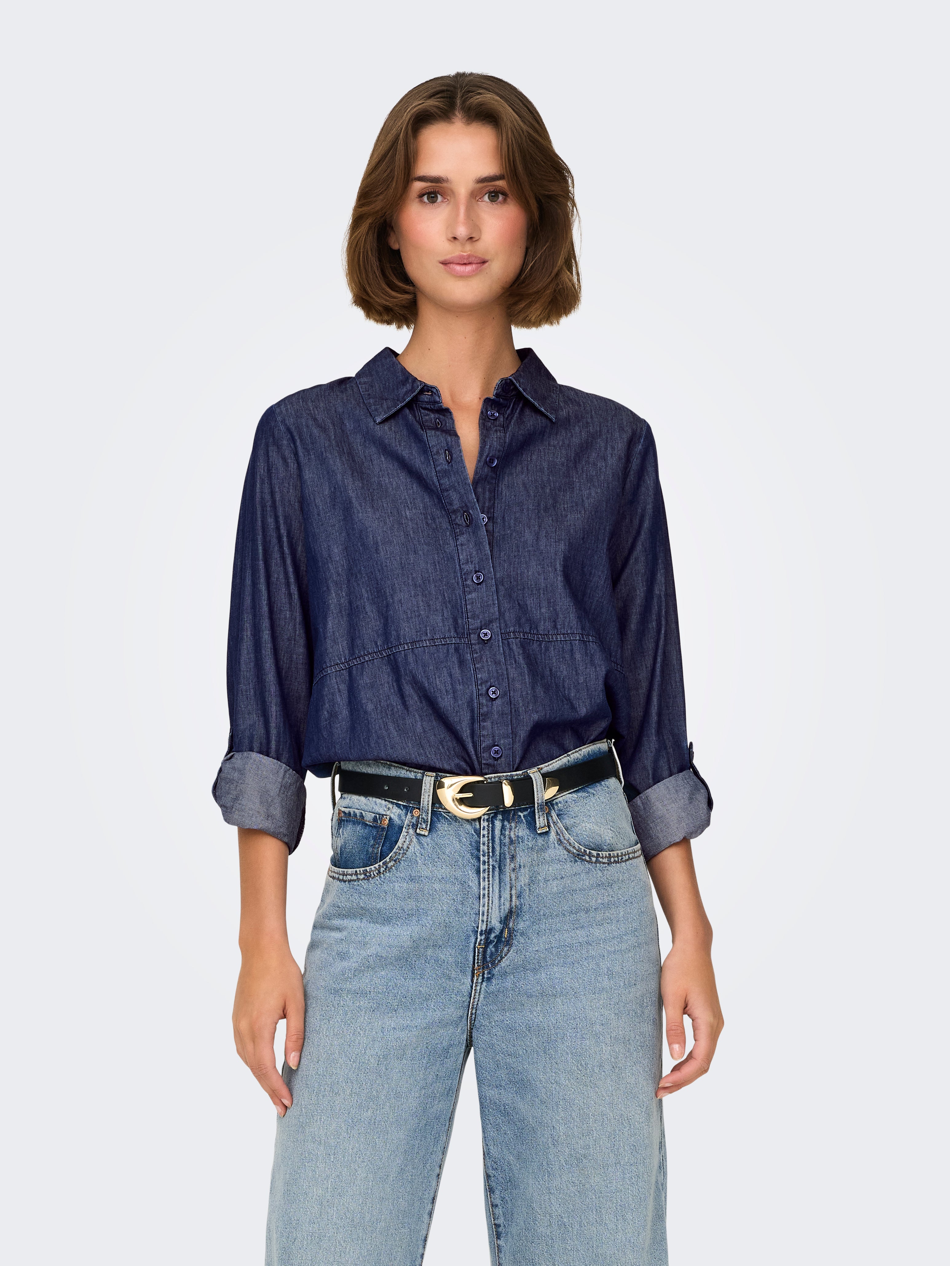 ONLY Onlberit L/S T-Shirt WVN - Chemise Femme Élégante Et Confortable
