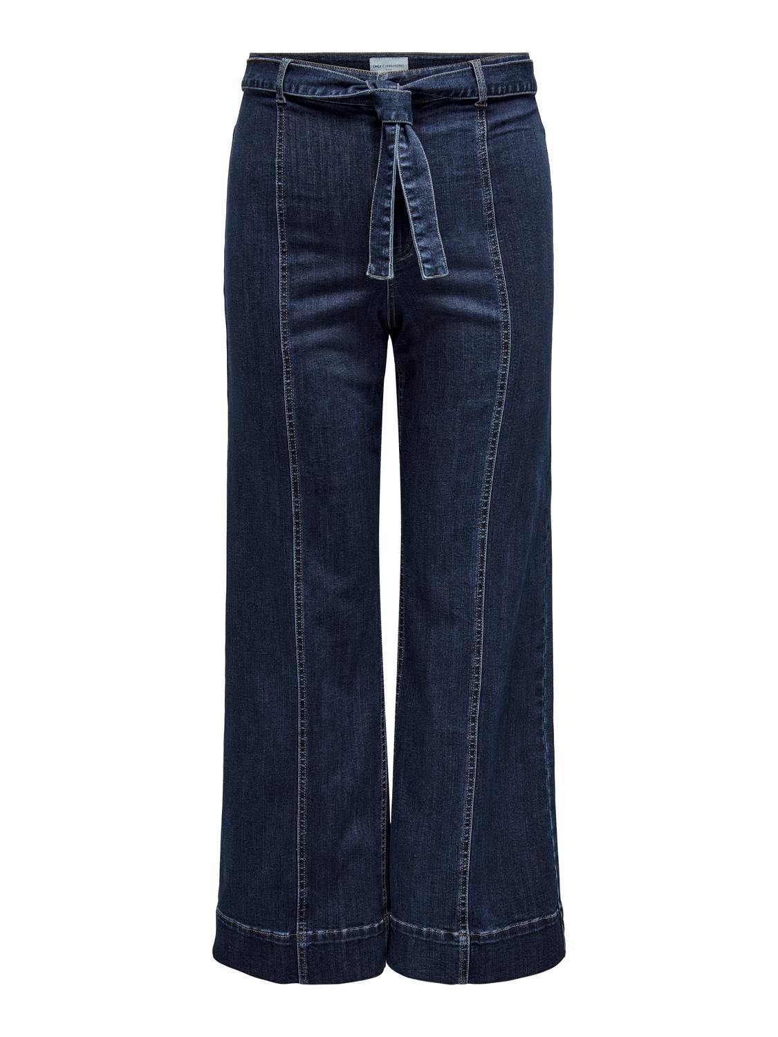 Thumbnail - Carmadison Hohe Taille Weiter Beinschnitt Jeans