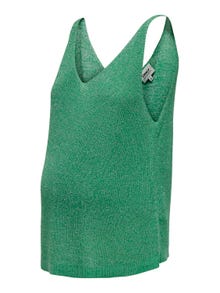 ONLY Knitted v-neck top -Deep Mint - 15331135