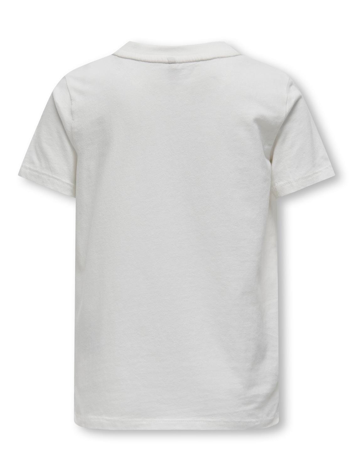 ONLY Box Fit Round Neck T-Shirt -Cloud Dancer - 15331149