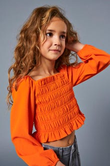ONLY Smock top with long sleeves -Golden Poppy - 15331268