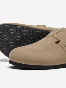 ONLY Faux suede clogs -Taupe Gray - 15331396