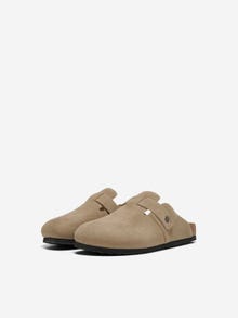 ONLY Clogs i imiteret ruskind -Taupe Gray - 15331396
