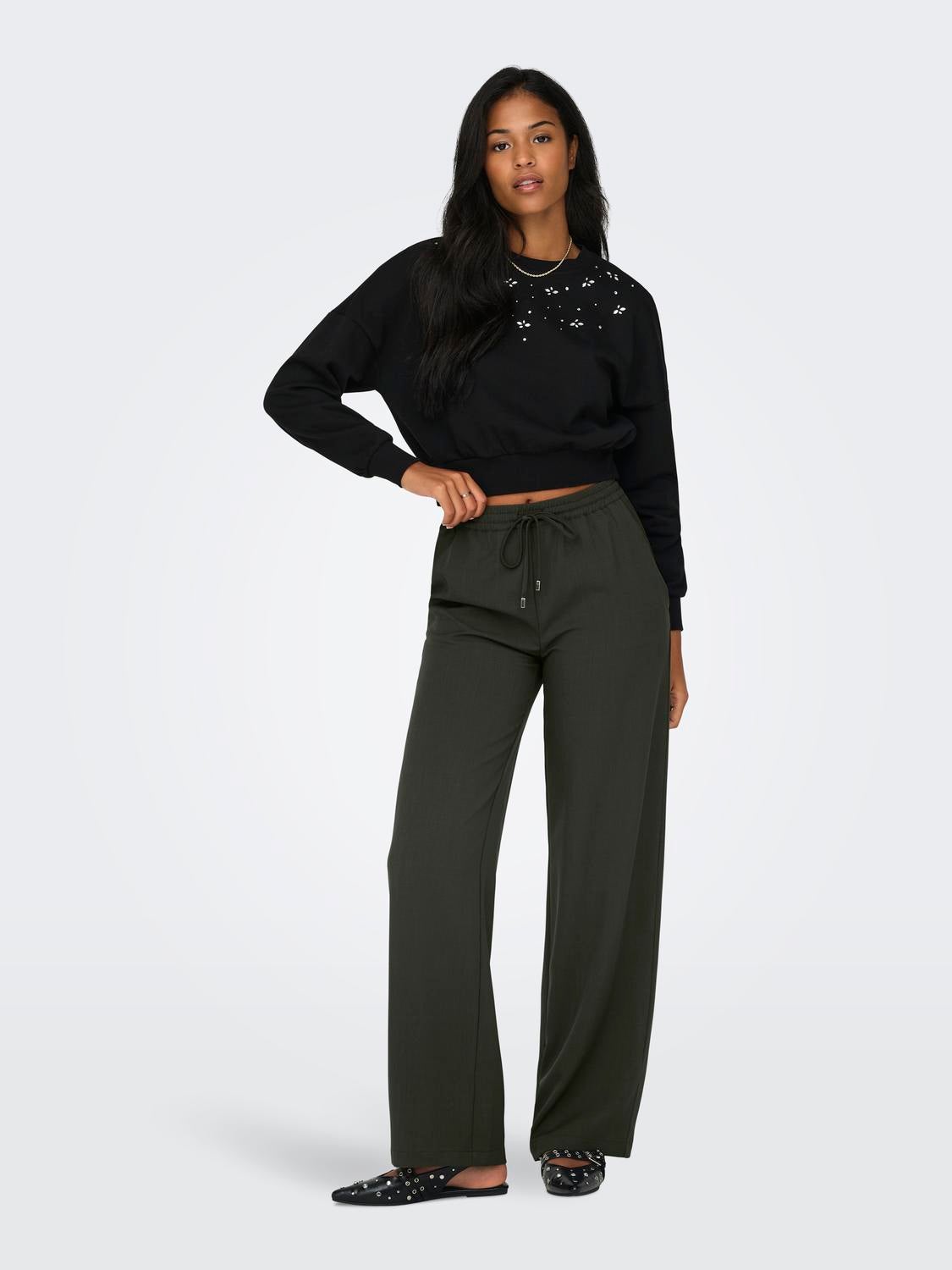 ONLGINNY High waist Wide Leg Fit Wide-leg trousers