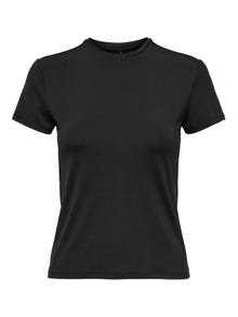 ONLY Normal geschnitten U-Ausschnitt Top -Black - 15331595