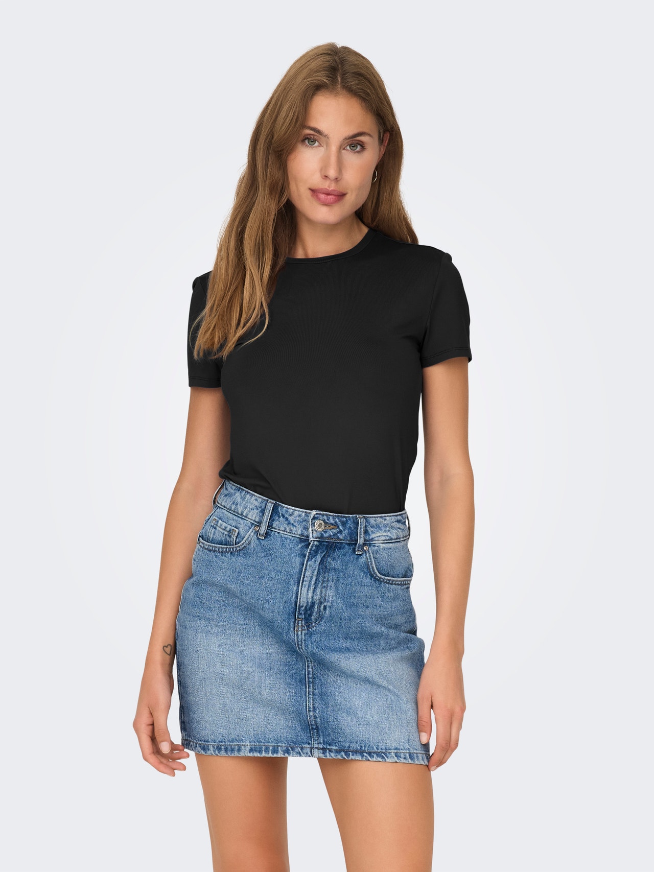 ONLY O-neck top -Black - 15331595