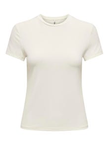 ONLY Regular fit U-Hals Top -Cloud Dancer - 15331595