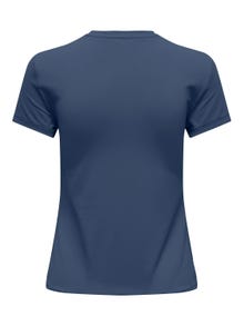 ONLY Normal geschnitten U-Ausschnitt Top -Vintage Indigo - 15331595