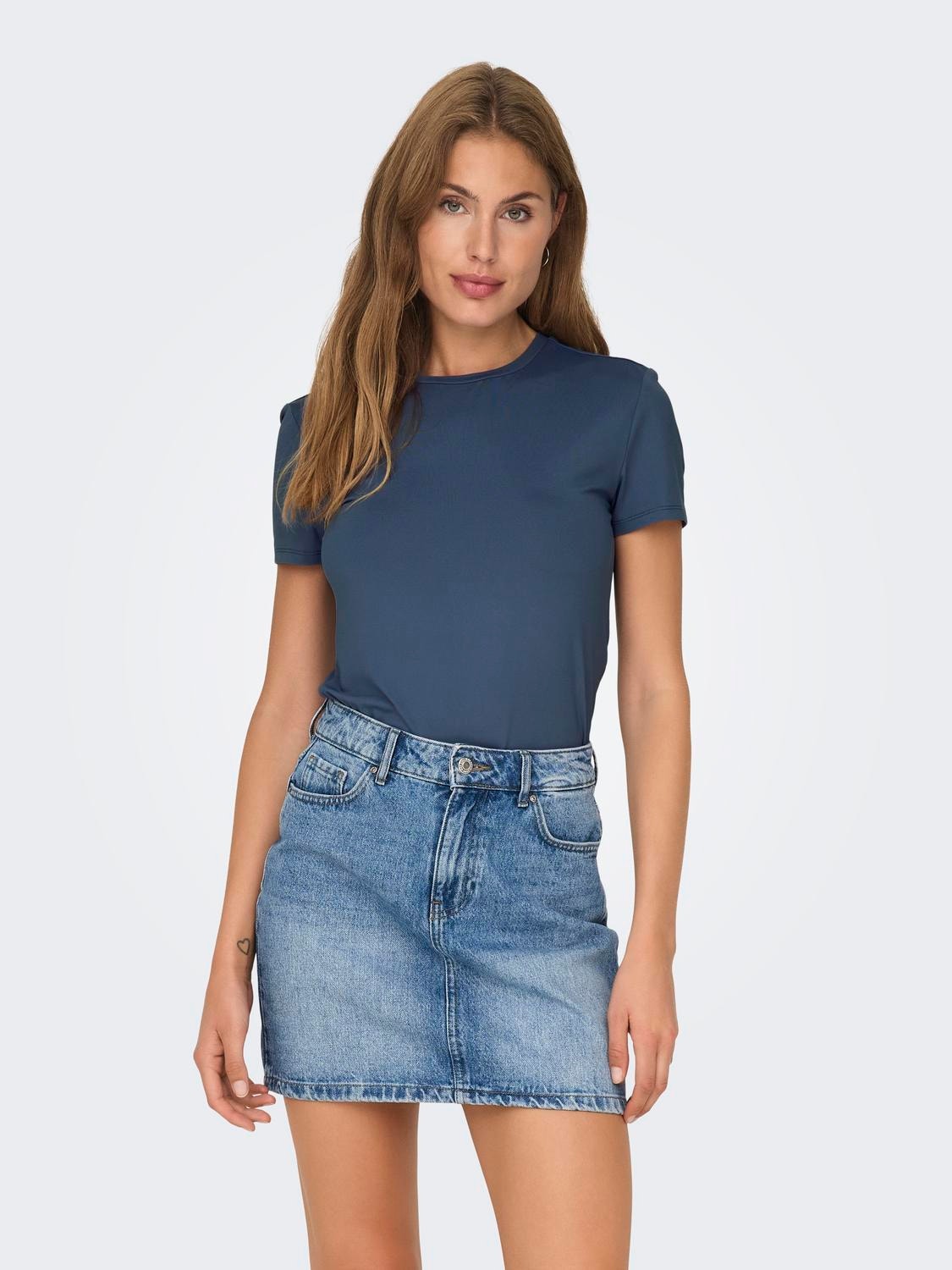 ONLY Regular fit U-pääntie Topit -Vintage Indigo - 15331595