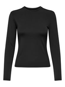 ONLY Normal geschnitten U-Ausschnitt Top -Black - 15331599