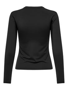 ONLY Normal geschnitten U-Ausschnitt Top -Black - 15331599