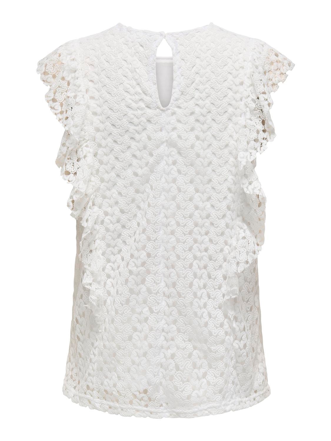 ONLY Mama lace top -Cloud Dancer - 15331625