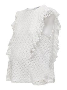 ONLY Mama lace top -Cloud Dancer - 15331625