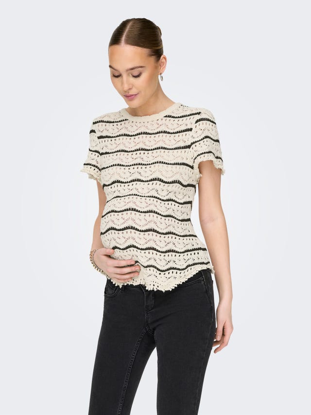 ONLY Regular Fit Round Neck Maternity Knit top - 15331626
