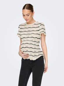 ONLY Regular Fit Round Neck Maternity Knit top -Birch - 15331626