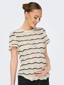 ONLY Regular Fit Round Neck Maternity Knit top -Birch - 15331626