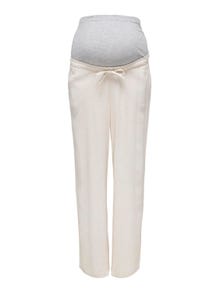 ONLY Straight Fit Mid waist Maternity Trousers -Moonbeam - 15331636