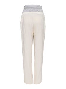 ONLY Straight Fit Mid waist Maternity Trousers -Moonbeam - 15331636