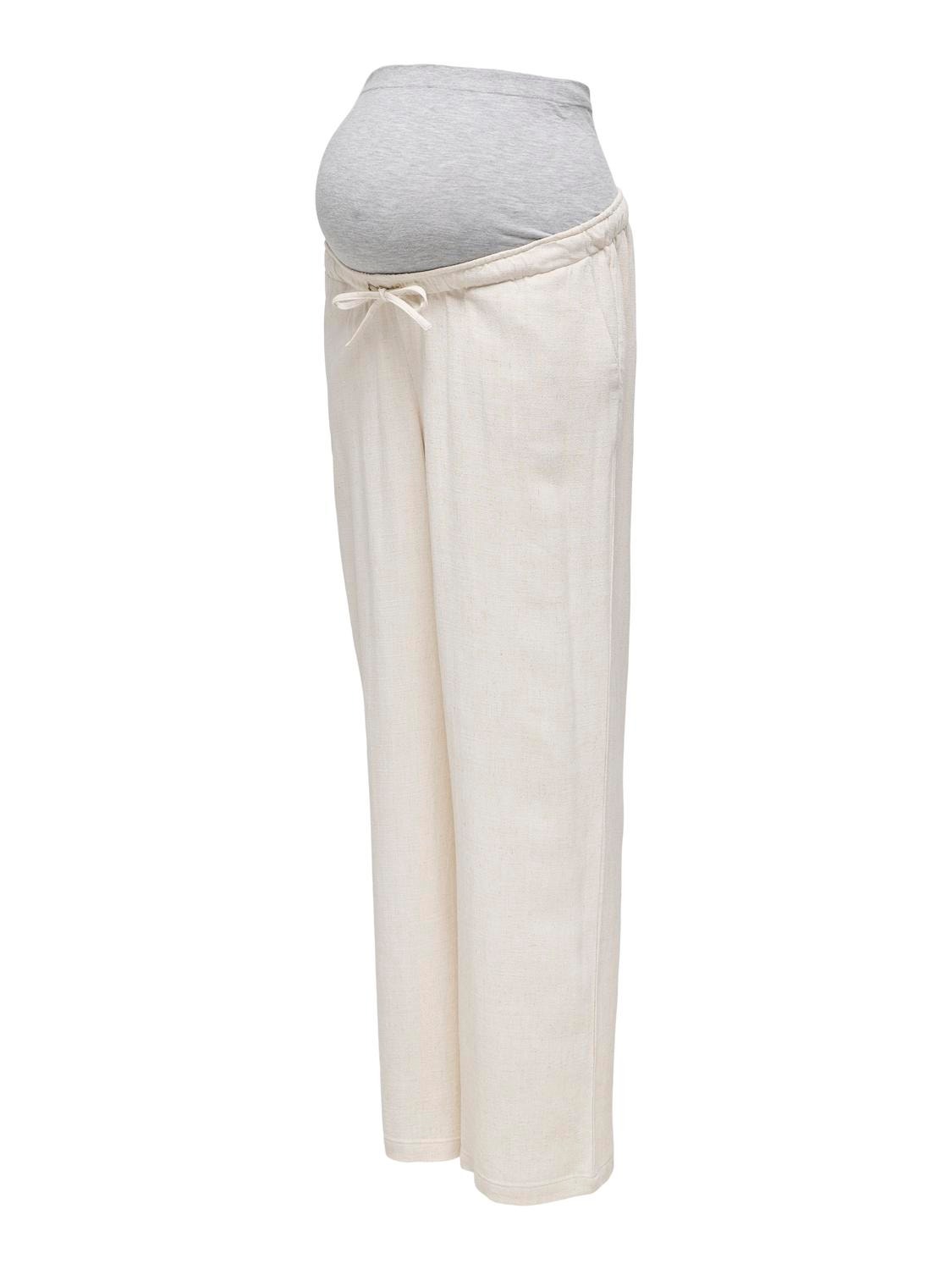 ONLY Mama linen pants -Moonbeam - 15331636
