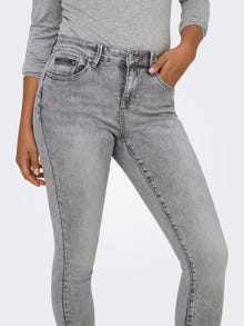 ONLY ONLWAUW Mittlere Taille Skinny Fit Jeans -Grey Denim - 15331974
