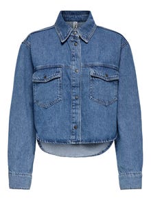 ONLY ONLAMINA Džinsiniai marškiniai -Medium Blue Denim - 15332079