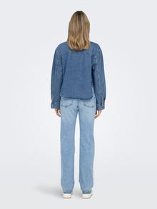ONLY ONLAMINA Džinsiniai marškiniai -Medium Blue Denim - 15332079