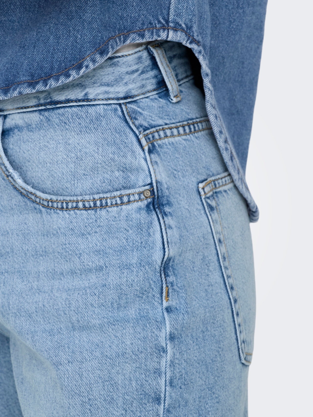 ONLY ONLAMINA Džinsiniai marškiniai -Medium Blue Denim - 15332079