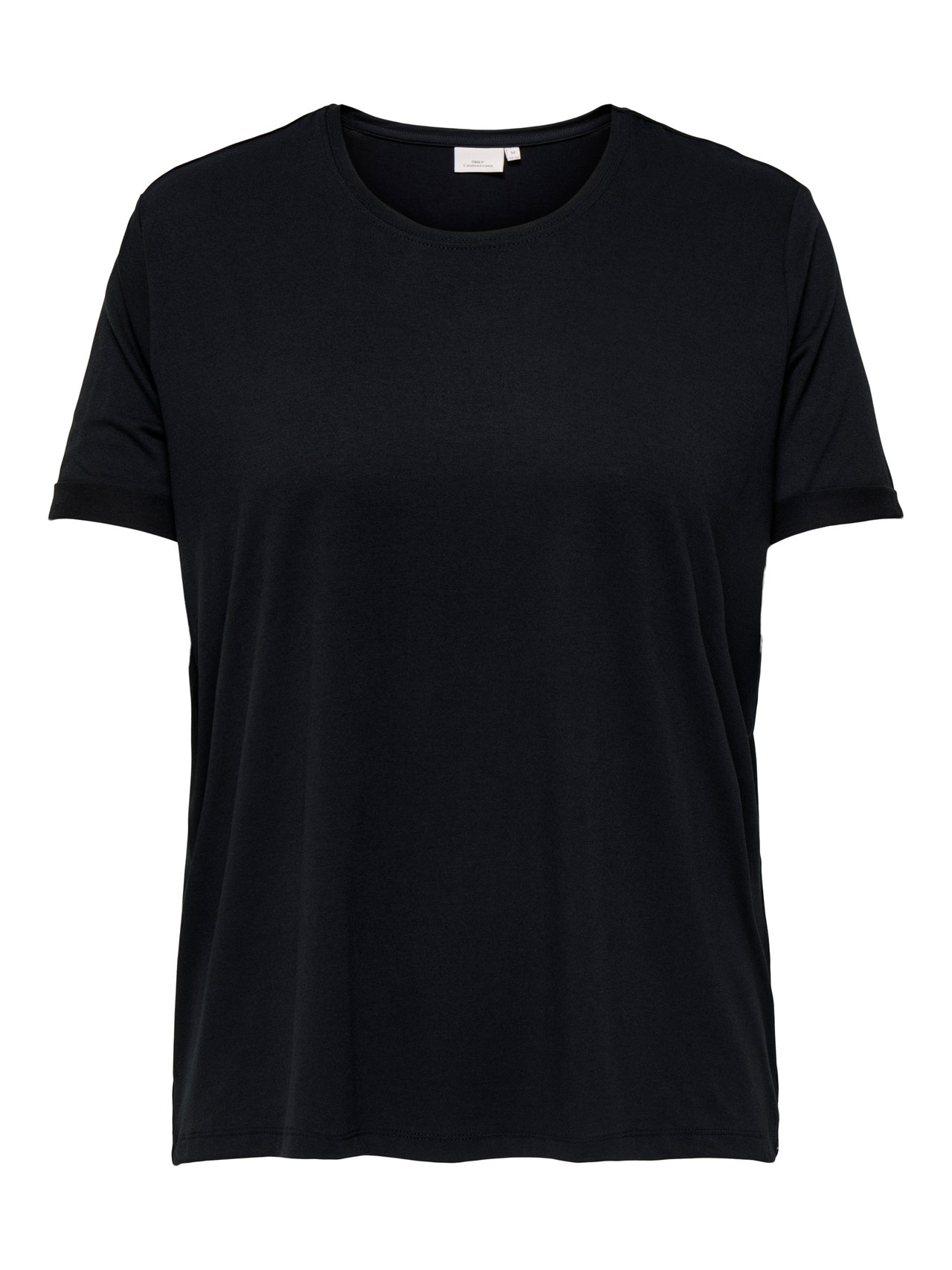 ONLY Normal passform O-ringning Uppvikta manschetter T-shirt -Black - 15332082