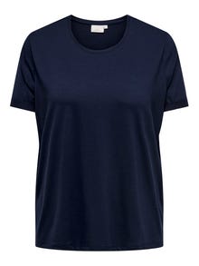 ONLY T-shirts Regular Fit Col rond Poignets repliés -Night Sky - 15332082