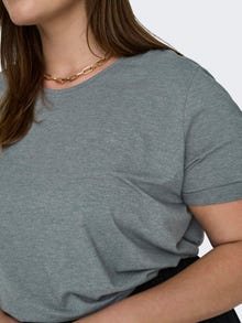 ONLY Regular fit O-hals Mouwuiteinden met omslag T-shirts -Balsam Green - 15332082