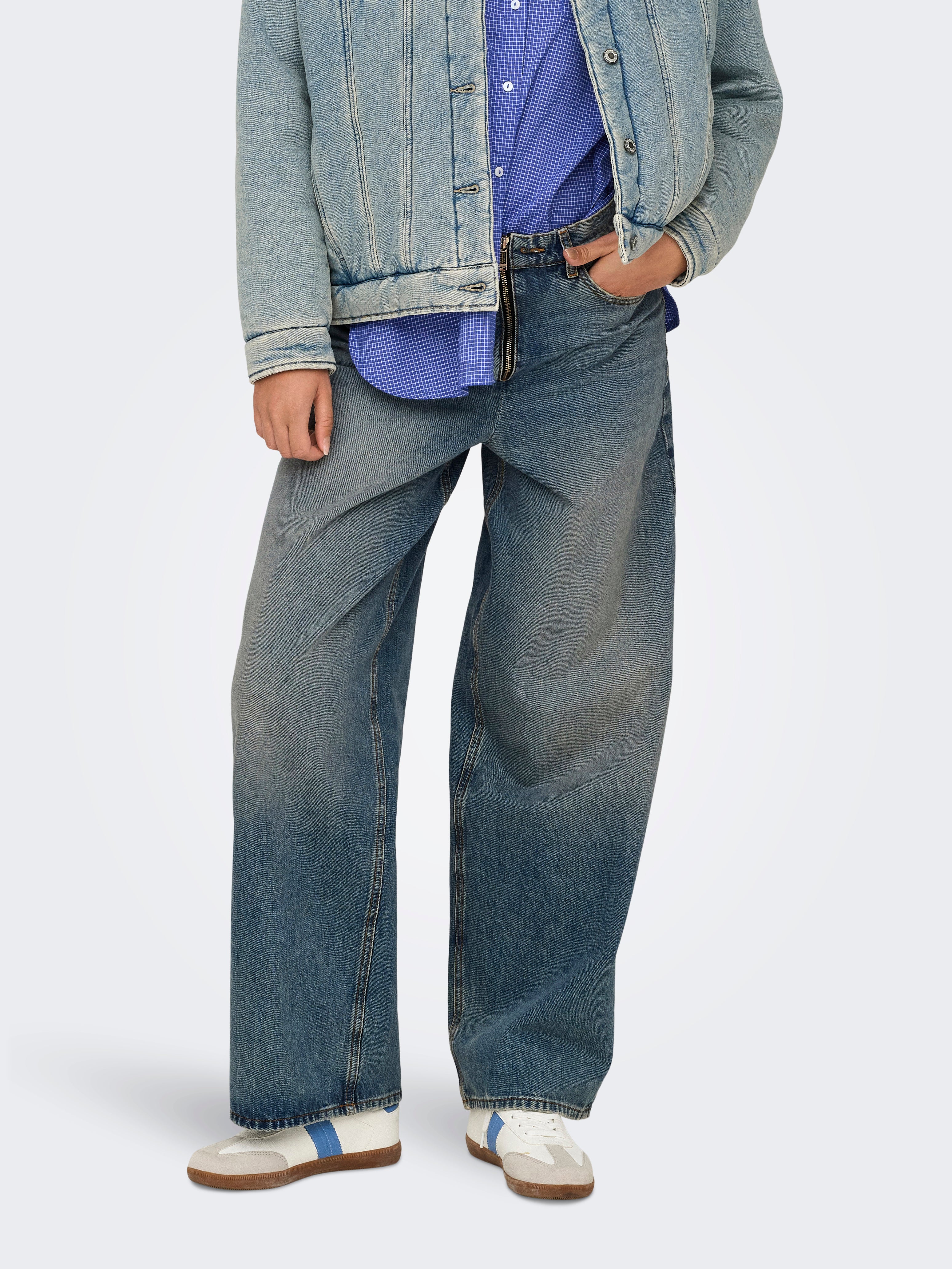 Onlbaxter Mittlere Taille Weiter Beinschnitt Jeans