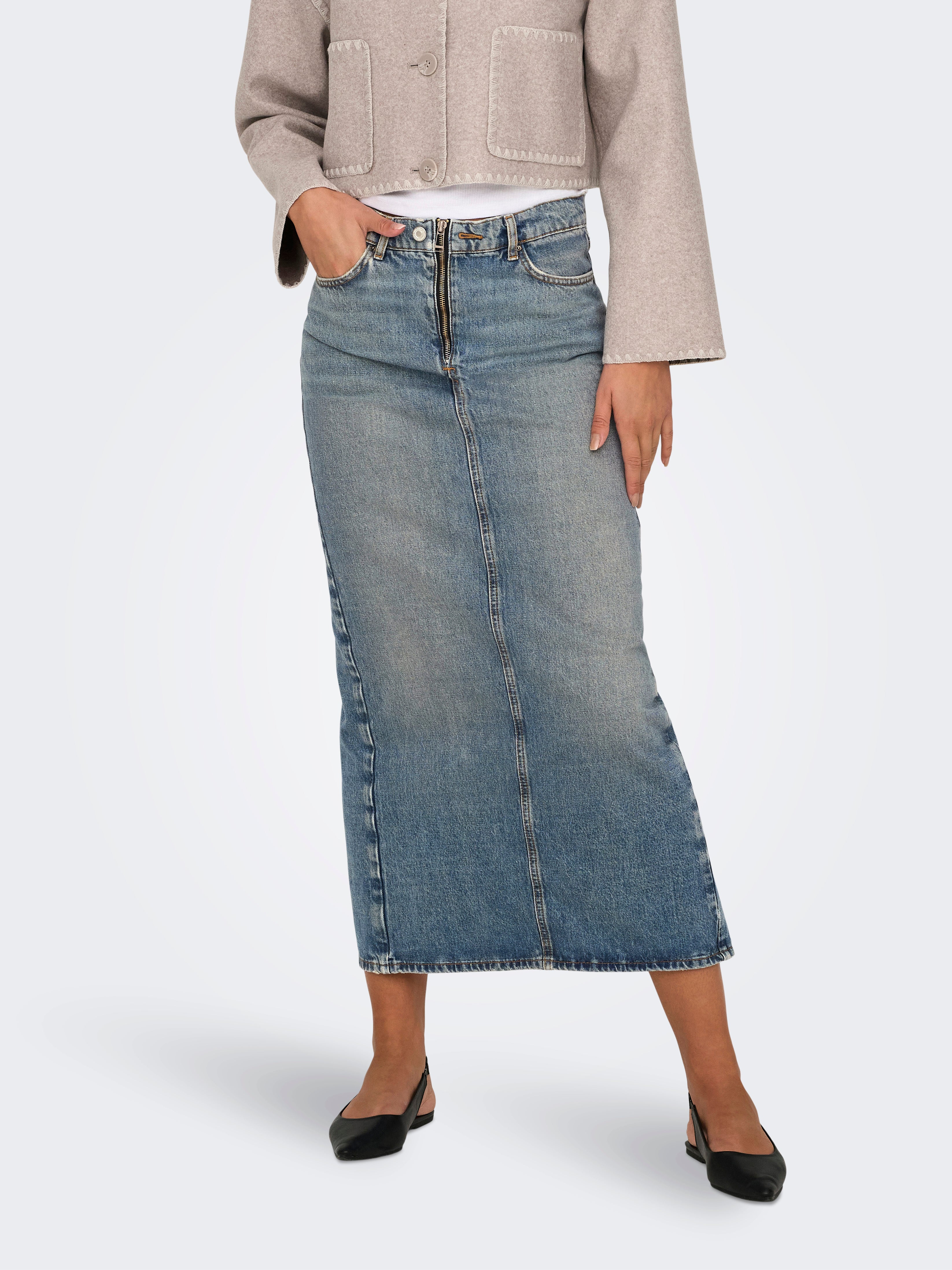 Onlbaxter Denim Langer Rock