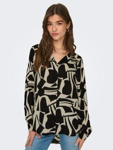 ONLY Loose fit Overhemd kraag Manchetten met knoop Overhemd -Black - 15332598