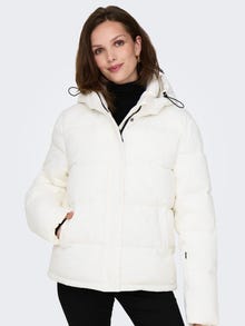 ONLY Visoka stojeća ogrlica Olujne manžete kako bi se spriječio ulazak vjetra Prošivena jakna -Bright White - 15332825