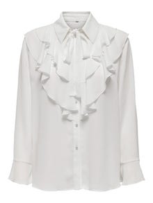 ONLY Shirt with frills -Cloud Dancer - 15332847