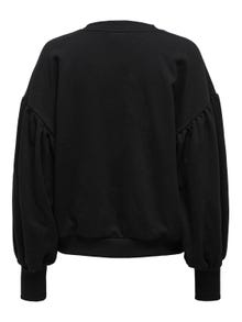 ONLY Sweat-shirts Regular Fit Col rond Manches ballons -Black - 15332880