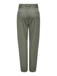 ONLY Paberback trousers with belt -Olive Green - 15332885