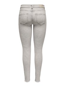 ONLY Skinny Fit Mid waist Raw hems Jeans -Light Grey Denim - 15332900