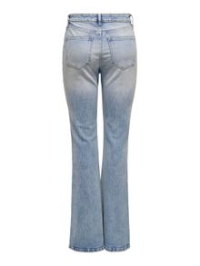 ONLY OnlPosh High Waist Flared Jeans -Light Blue Denim - 15332901