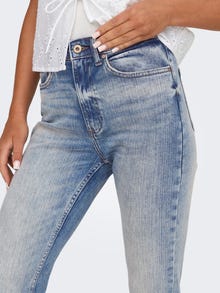 ONLY OnlPosh High Waist Flared Jeans -Light Blue Denim - 15332901